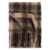 Men Forét Accessories-Airy Wool Scarf-Brown Check
