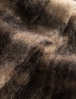 Forét Goods-Airy Wool Scarf-Brown Check