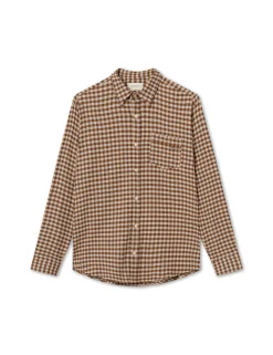 Men Forét Shirts-Alaska Check Shirt-Brown