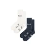 Forét Goods-Alone Socks 2-Pack-Navy/Cloud