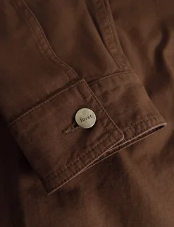 Men Forét Shirts-Amble Overshirt-Brown
