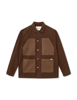 Men Forét Overshirts-Amble Overshirt-Brown