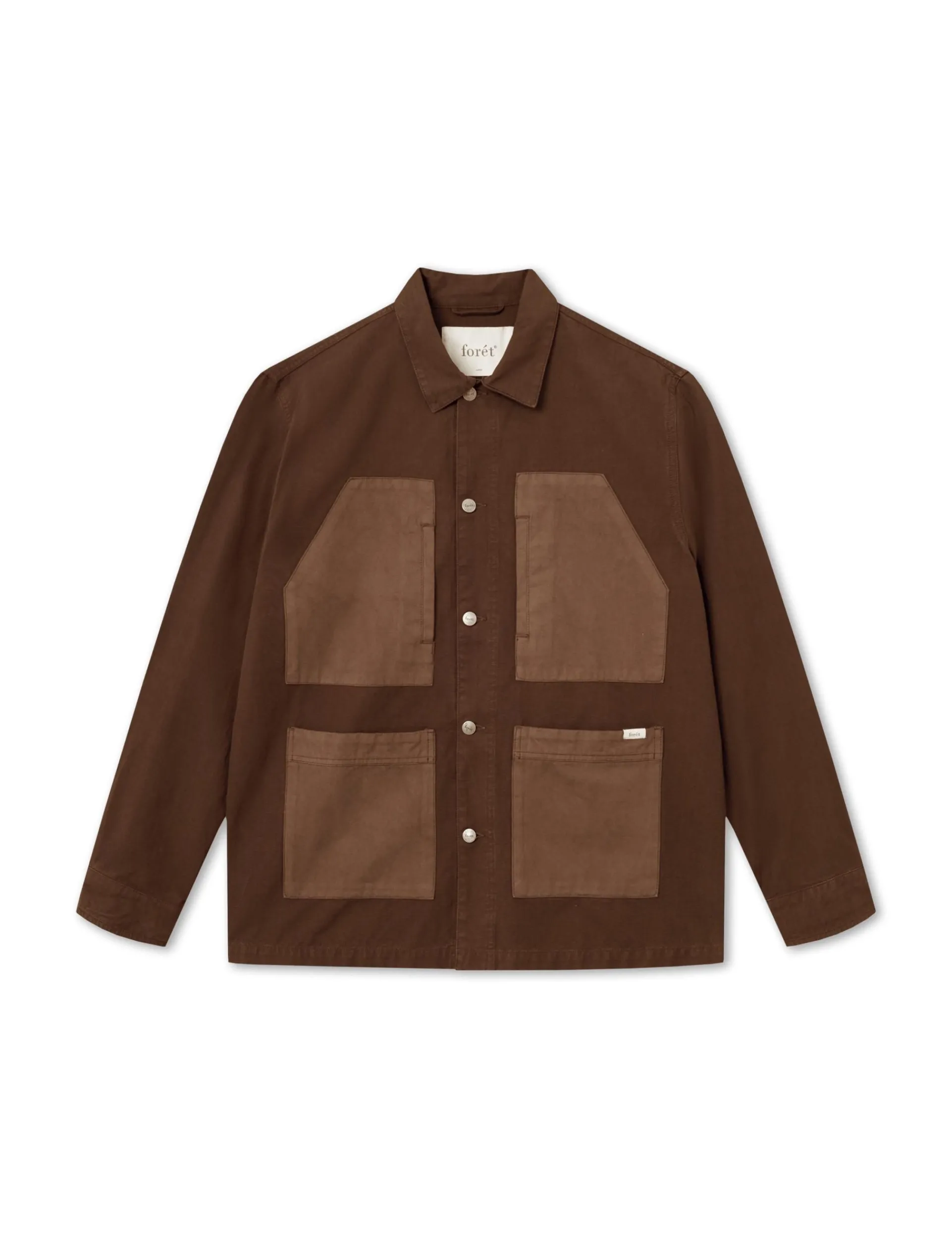 Men Forét Overshirts-Amble Overshirt-Brown