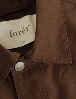 Men Forét Overshirts-Amble Overshirt-Brown