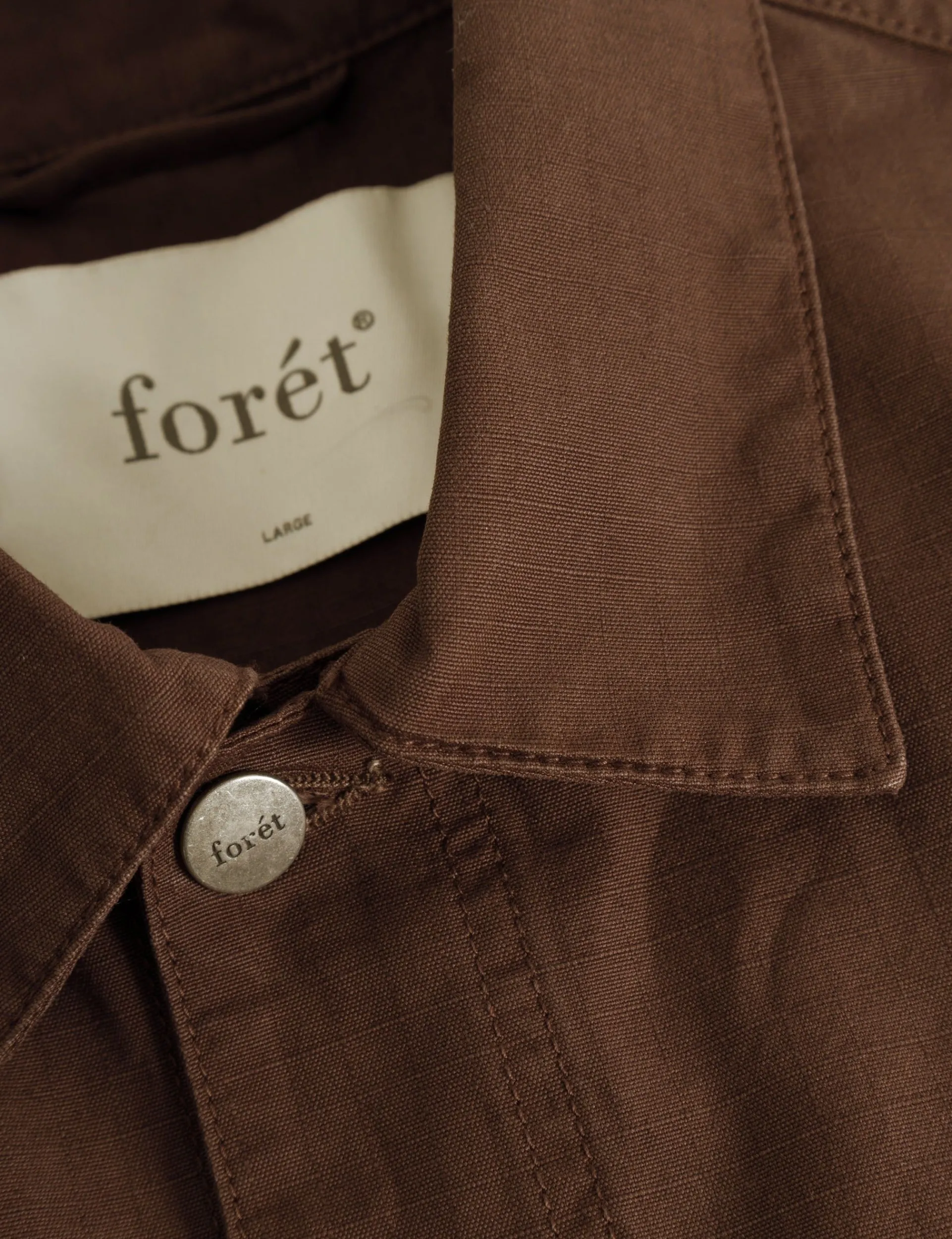 Men Forét Overshirts-Amble Overshirt-Brown