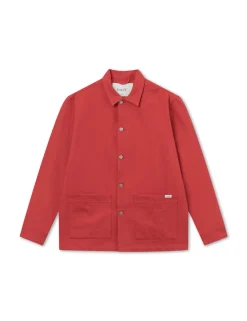 Men Forét Shirts-Angler Club Overshirt-Agari Red