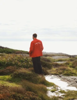 Men Forét Overshirts-Angler Club Overshirt-Agari Red