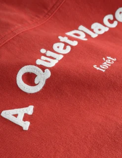 Men Forét Overshirts-Angler Club Overshirt-Agari Red