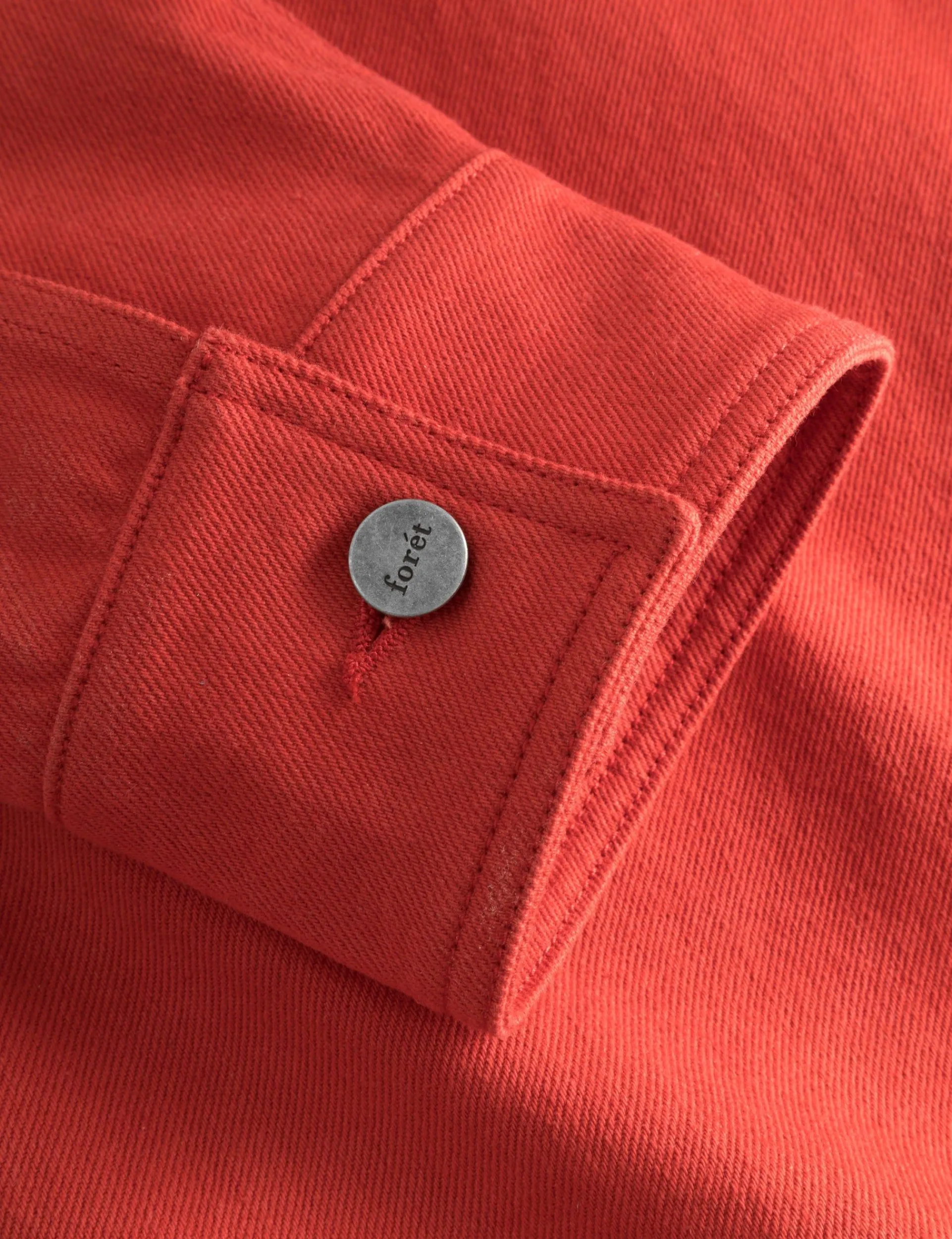 Men Forét Overshirts-Angler Club Overshirt-Agari Red