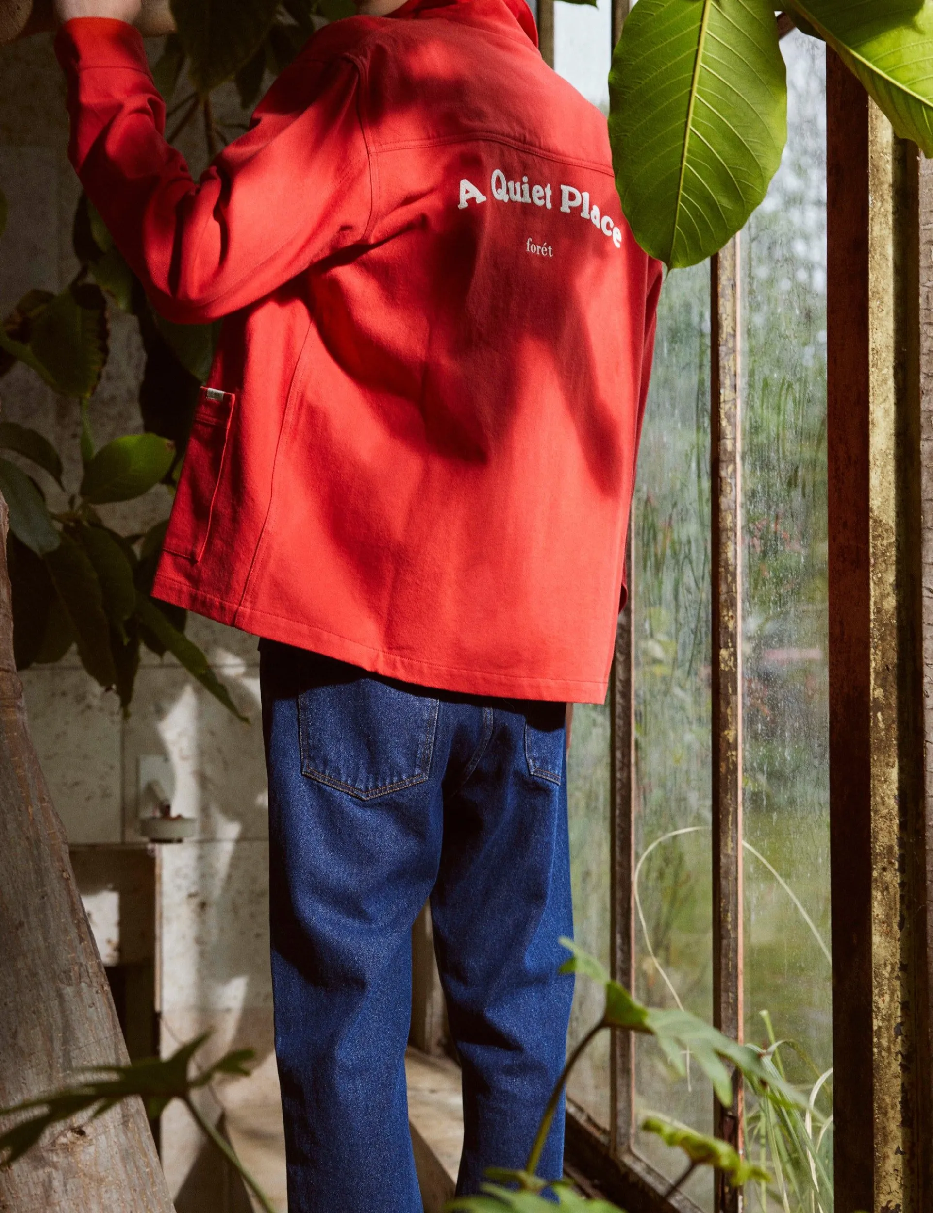 Men Forét Overshirts-Angler Club Overshirt-Agari Red