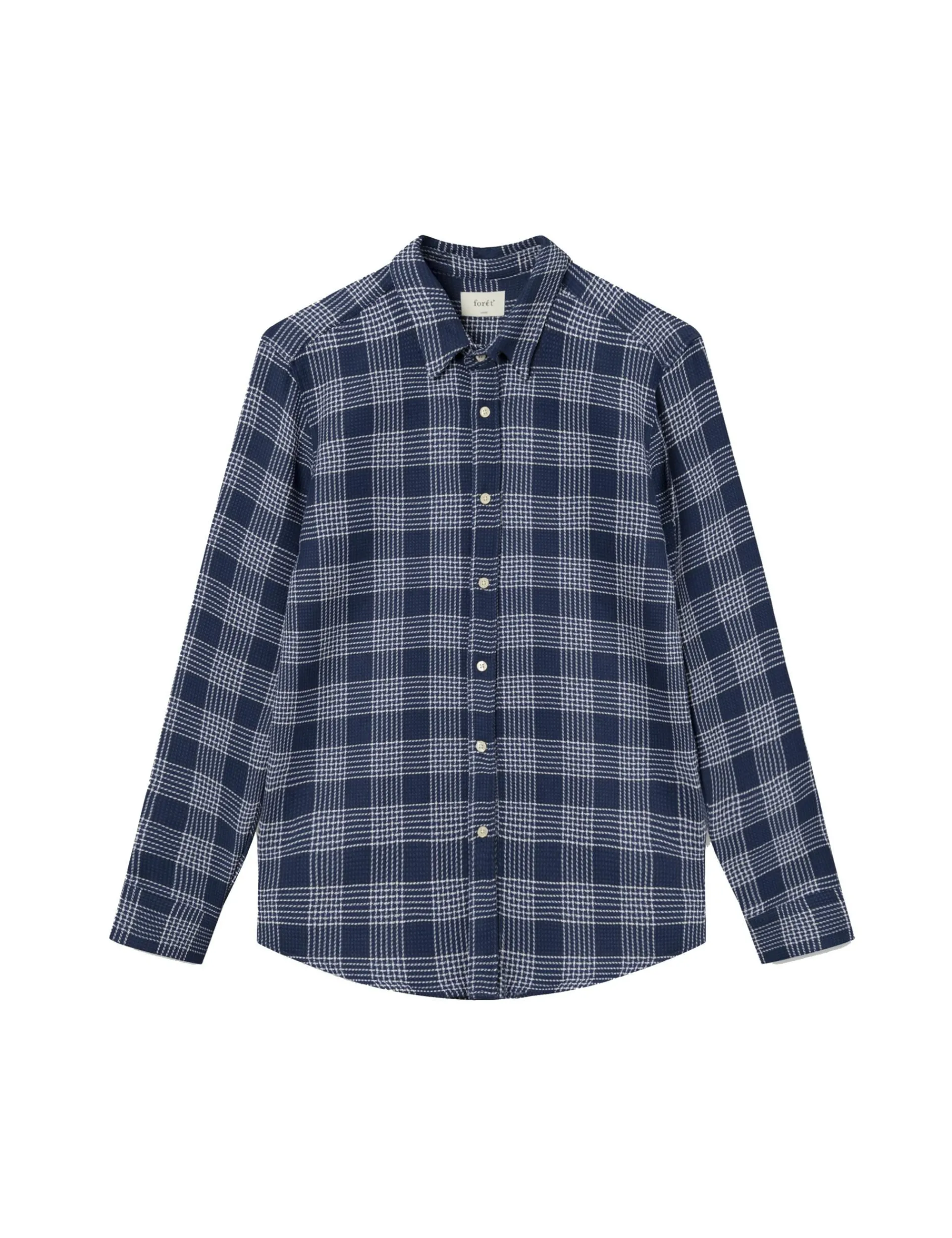 Men Forét Shirts-Arctic Check Shirt-Navy