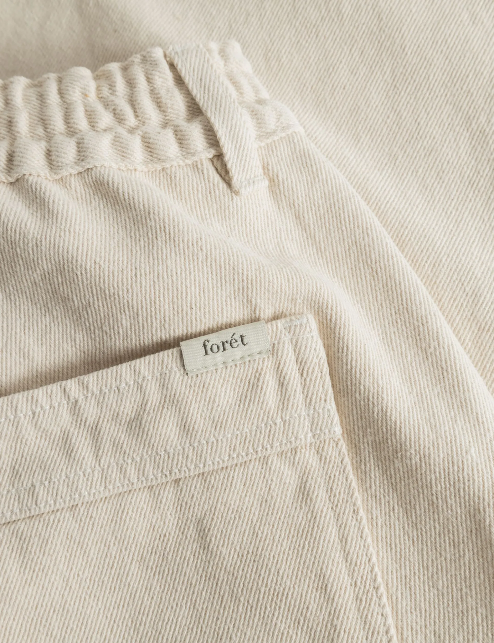 Men Forét Pants-Arise Twill Pants-Undyed