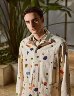 Men Forét Overshirts-Artwork Overshirt-Undyed
