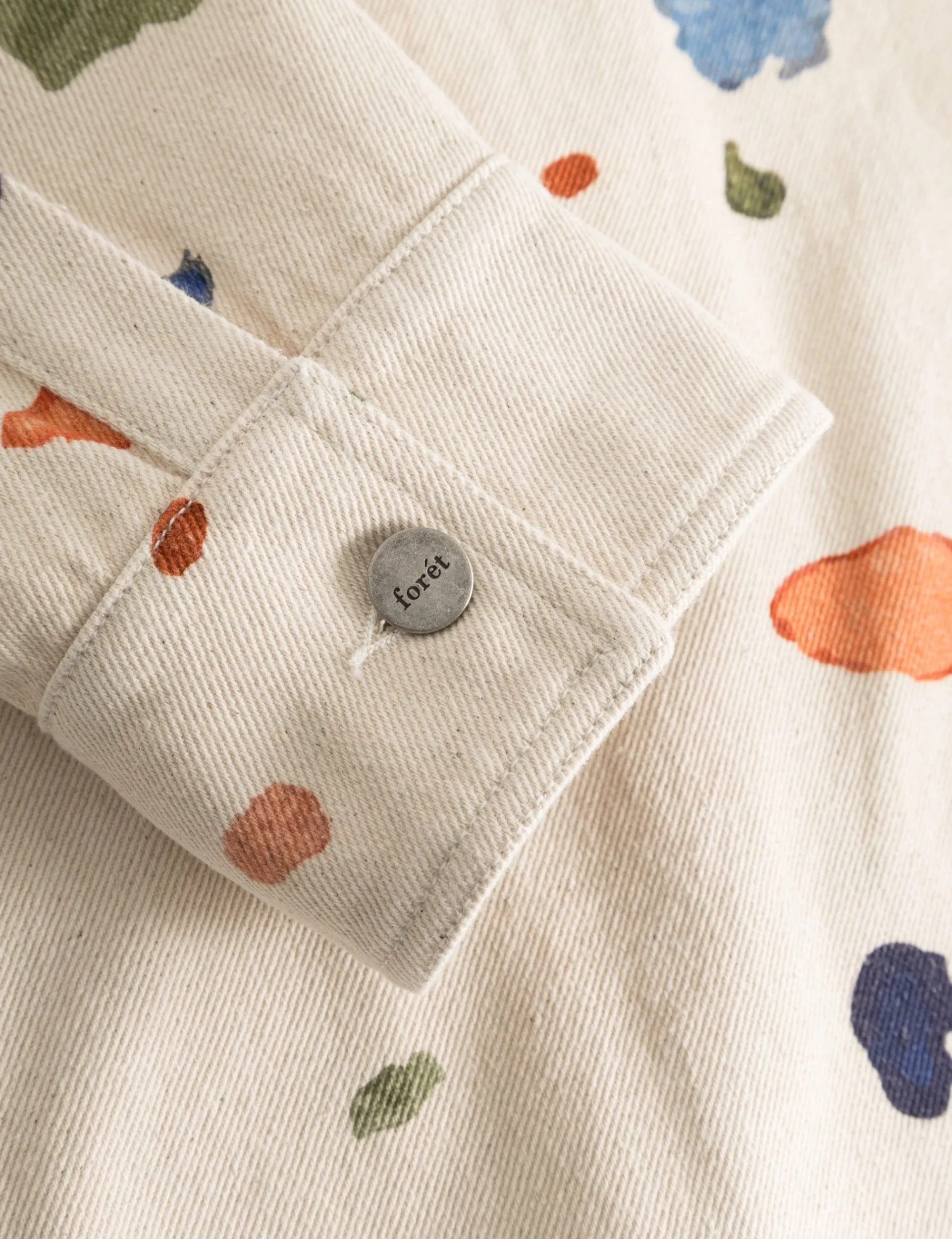 Men Forét Overshirts-Artwork Overshirt-Undyed
