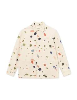Men Forét Jackets-Artwork Overshirt-Undyed