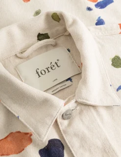 Men Forét Jackets-Artwork Overshirt-Undyed