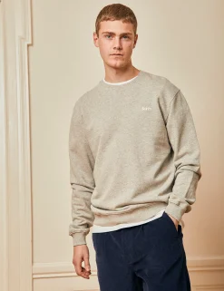 Men Forét Sweatshirts-Ash Sweatshirt-Light Grey Melange