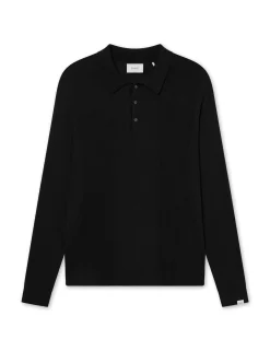 Men Forét Sweatshirts-Astern Longsleeve Knit-Black