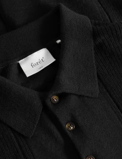 Men Forét Sweatshirts-Astern Longsleeve Knit-Black