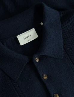 Men Forét Sweatshirts-Astern Longsleeve Knit-Navy
