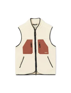 Men Forét Vests-Astro Sherpa Vest-Cloud/Brick