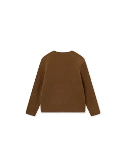 Men Forét Overshirts-Aura Sherpa Fleece Jacket-Brown