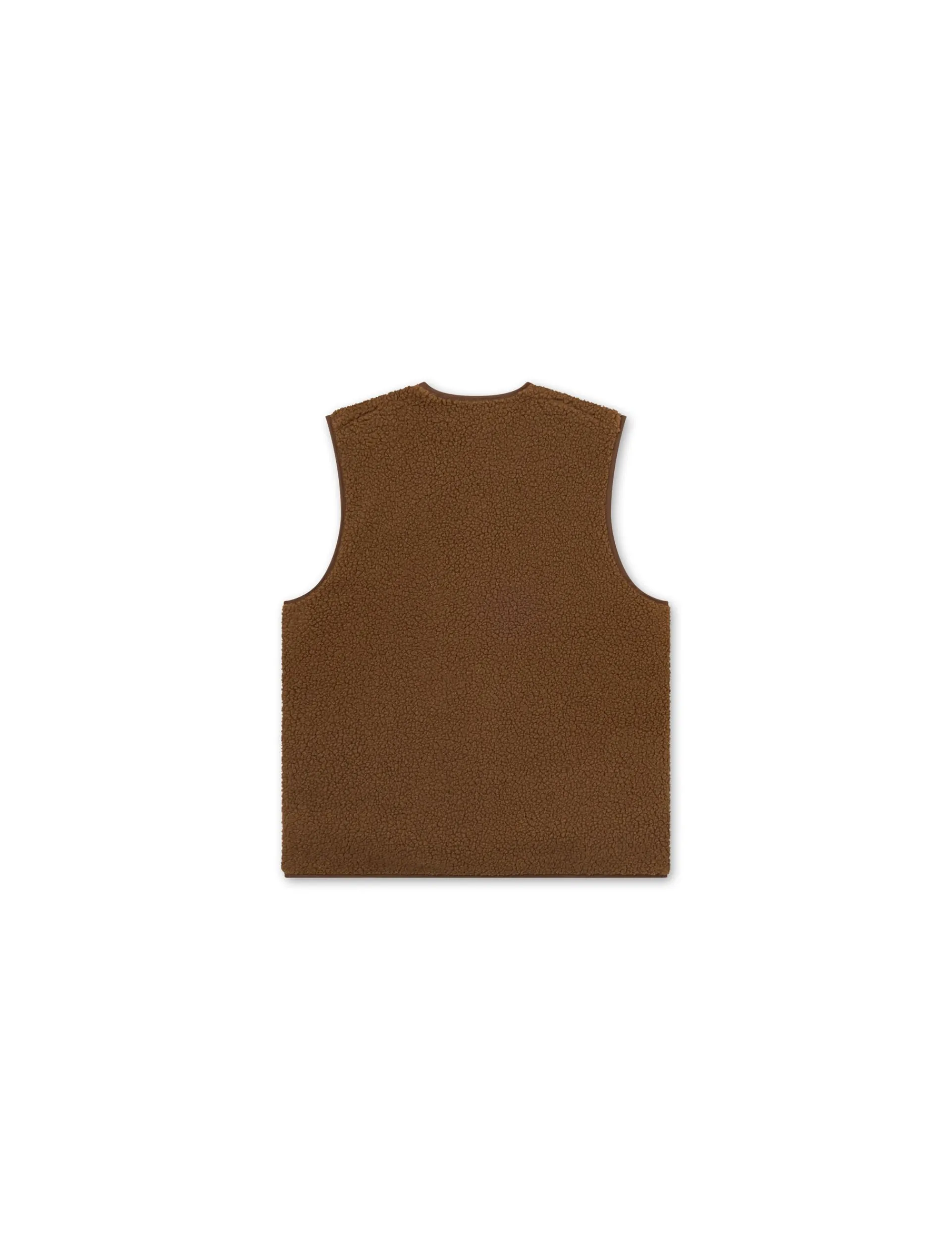 Men Forét Vests-Aura Sherpa Fleece Vest-Brown