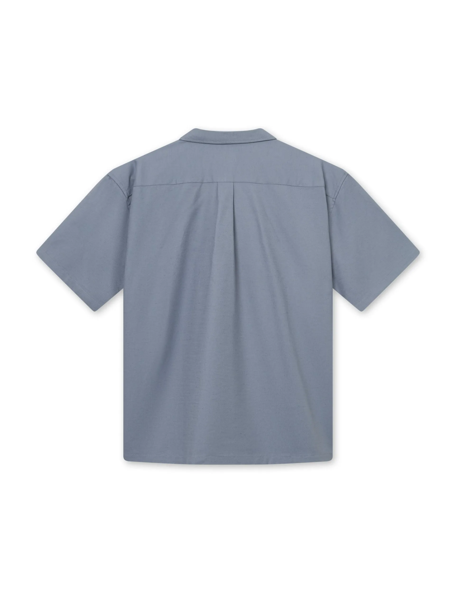 Men Forét Shirts-Basin Ss Shirt-Vintage Blue