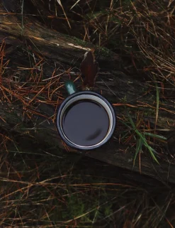 Men Forét Outdoor Goods-Bean Enamel Mug-Dark Green