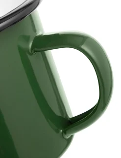 Men Forét Outdoor Goods-Bean Enamel Mug-Dark Green