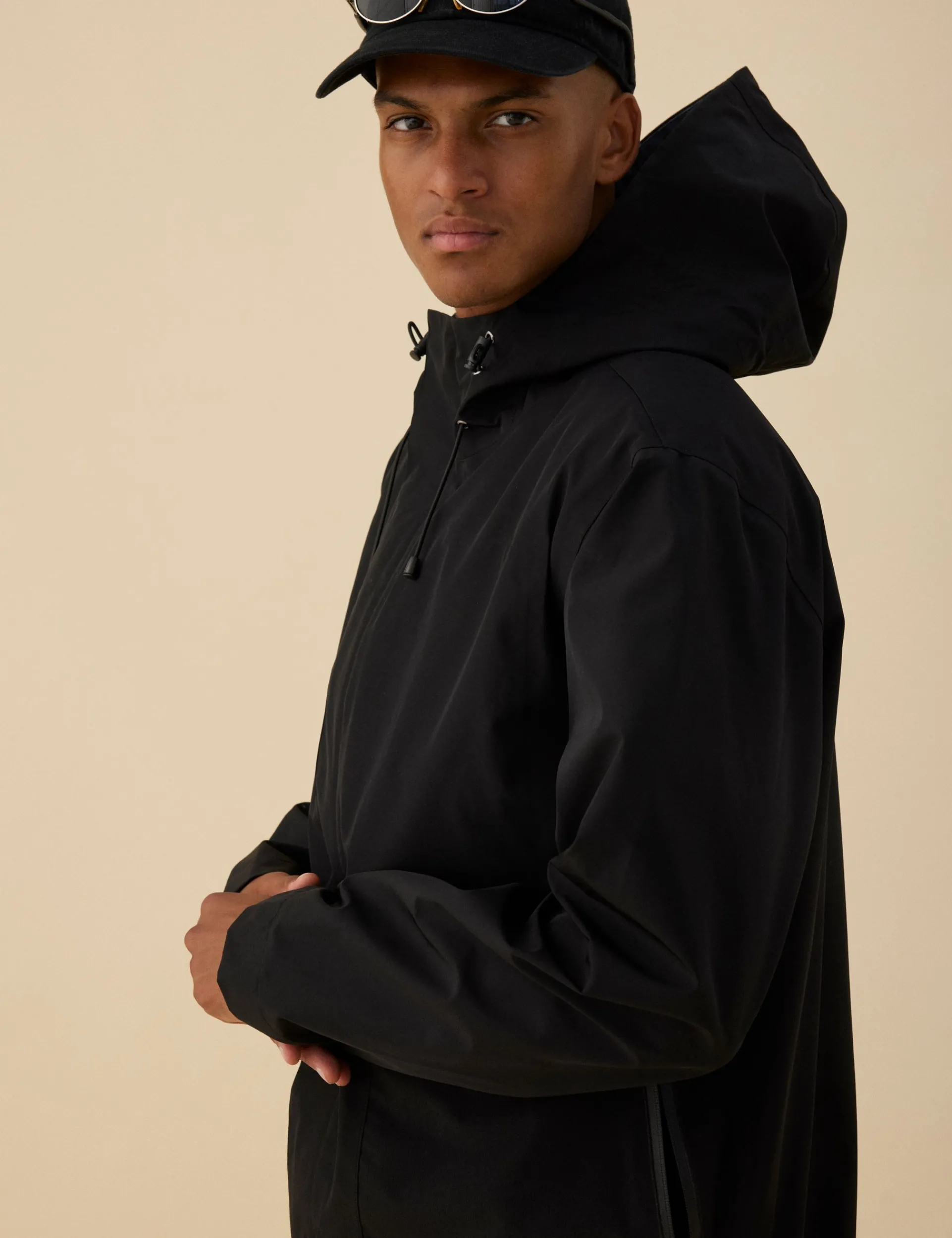 Men Forét Jackets-Blade Shell Jacket-Black