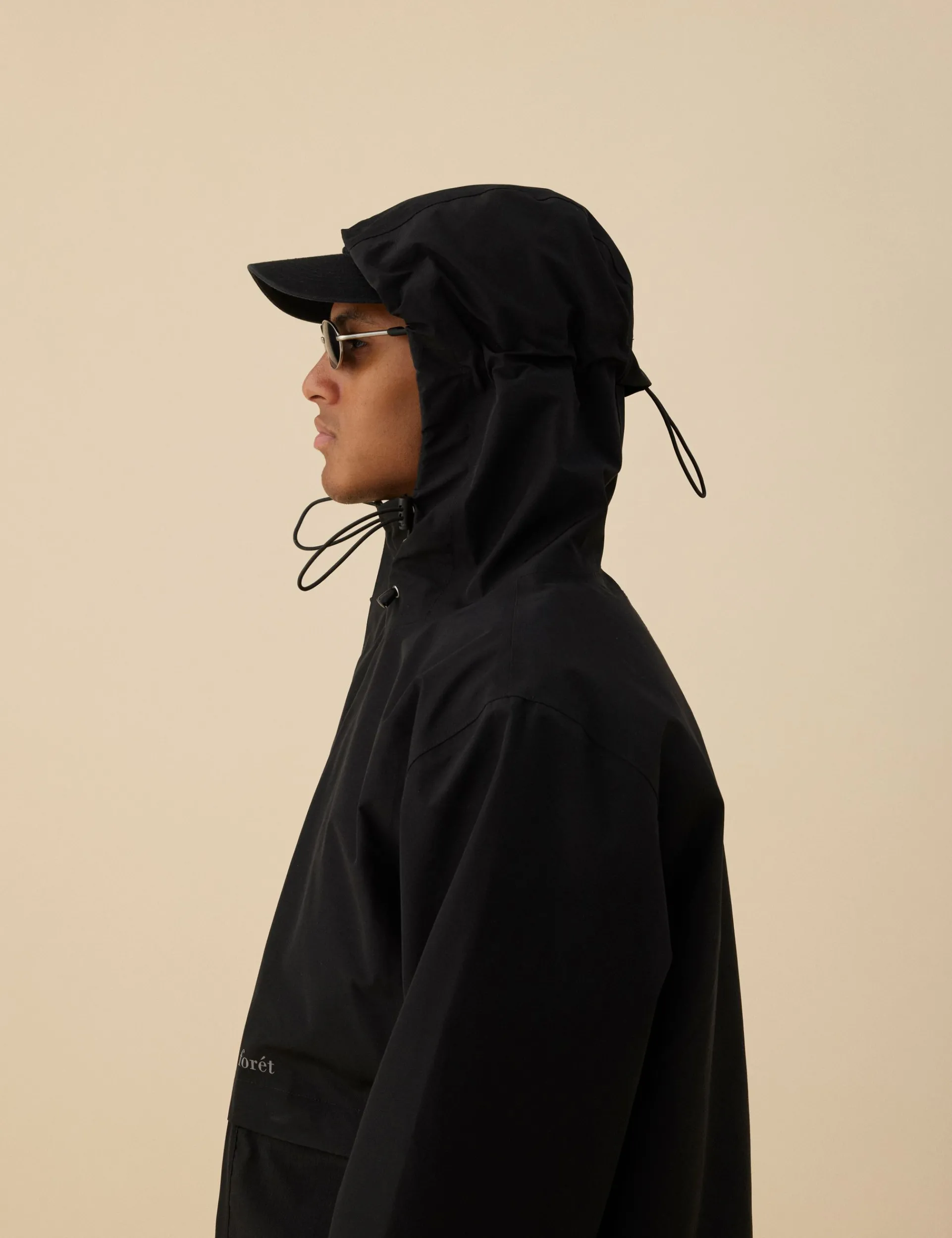 Men Forét Jackets-Blade Shell Jacket-Black