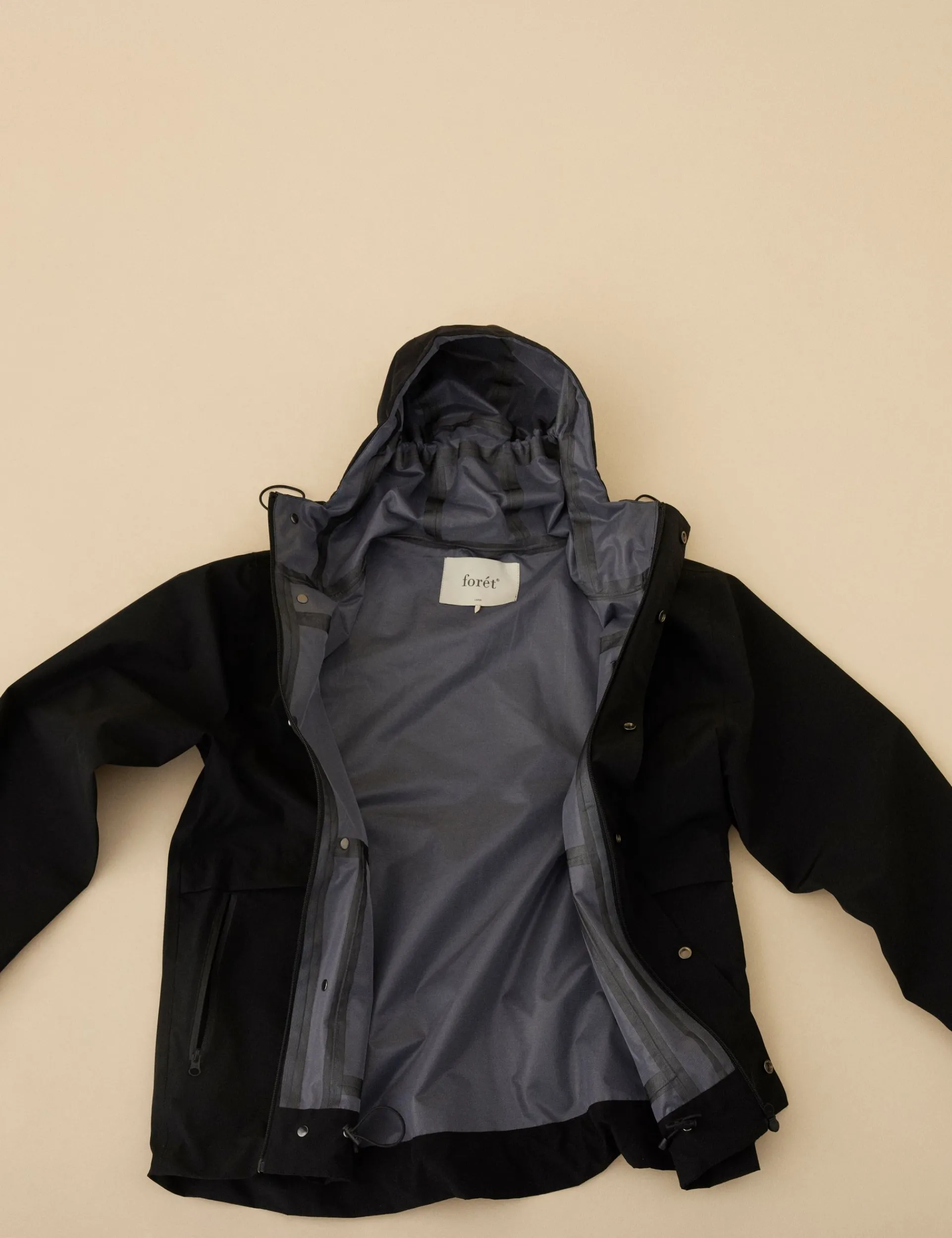 Men Forét Jackets-Blade Shell Jacket-Black