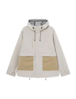 Men Forét Jackets-Blade Shell Jacket-Chalk