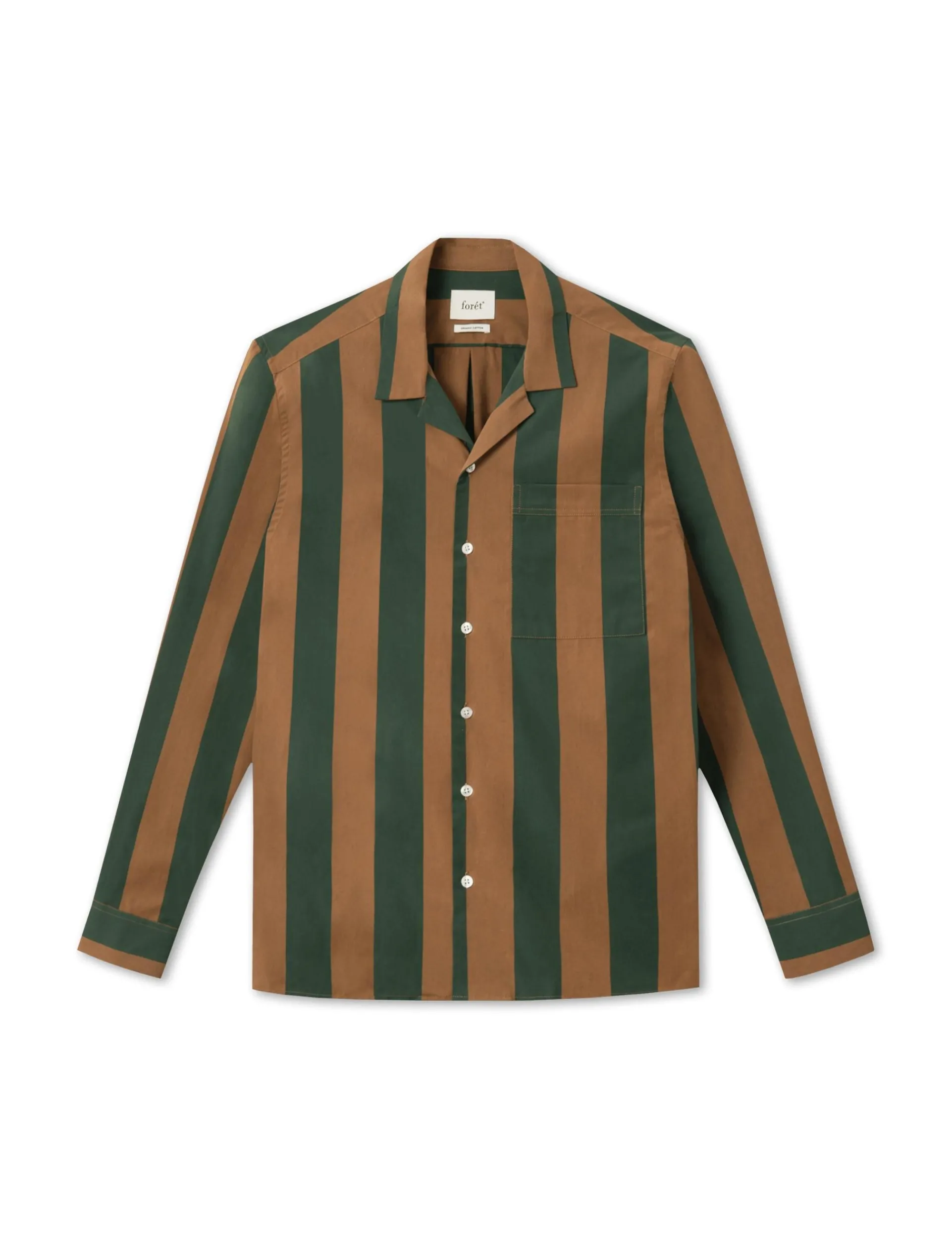 Men Forét Accessories-Blunder Pyjamas Shirt-Rubber/Dark Green