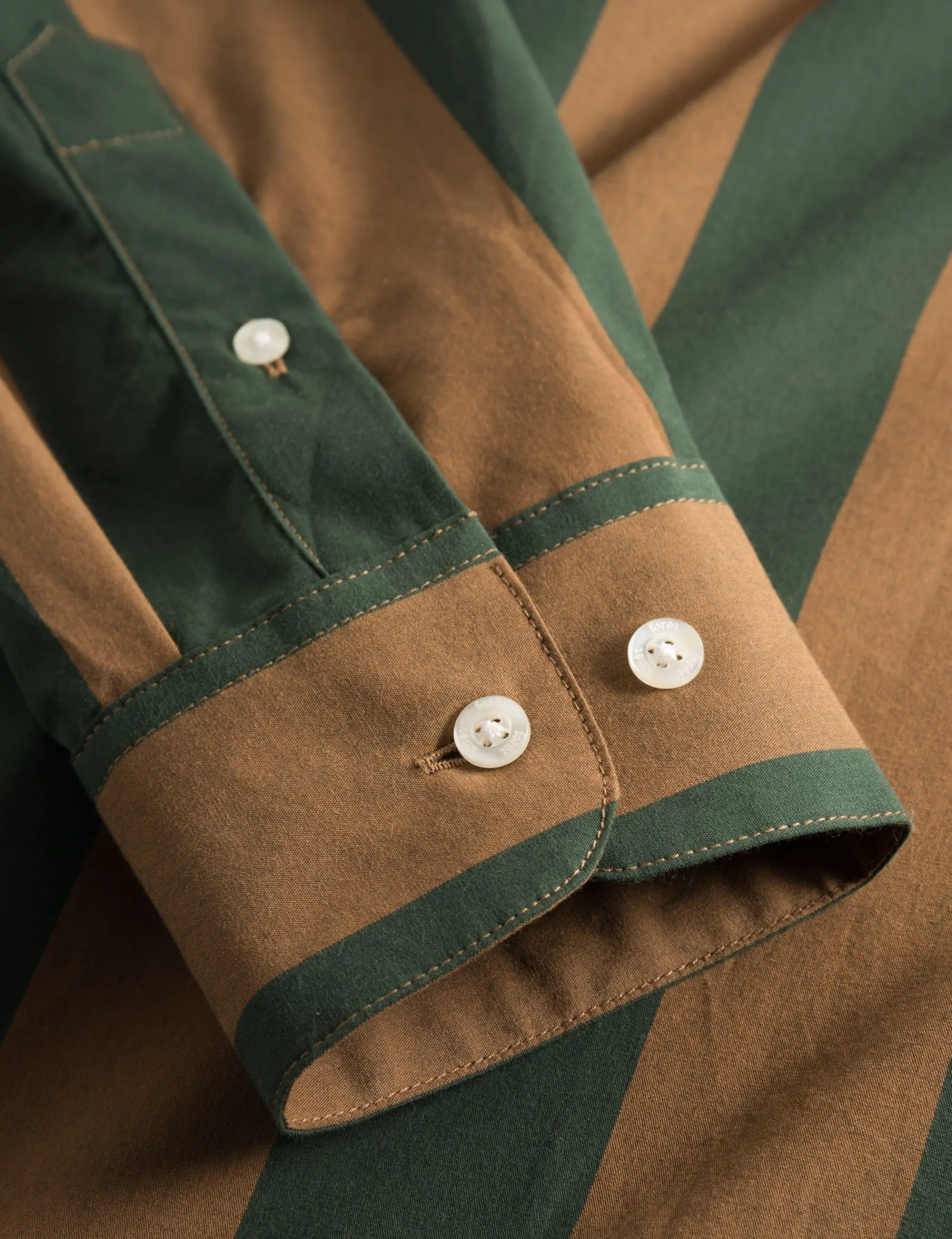 Men Forét Accessories-Blunder Pyjamas Shirt-Rubber/Dark Green