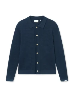 Men Forét Sweatshirts-Boat Knit-Navy