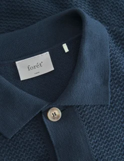 Men Forét Sweatshirts-Boat Knit-Navy