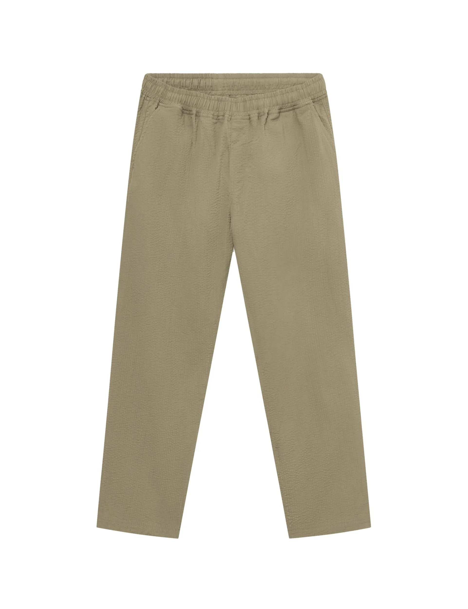 Men Forét Pants-Calm Pants-Olive Seersucker