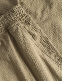 Men Forét Pants-Calm Pants-Olive Seersucker