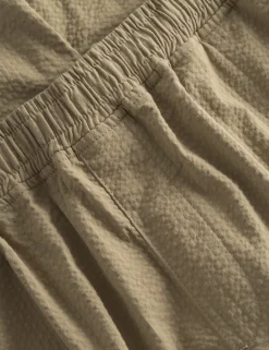 Men Forét Pants-Calm Pants-Olive Seersucker