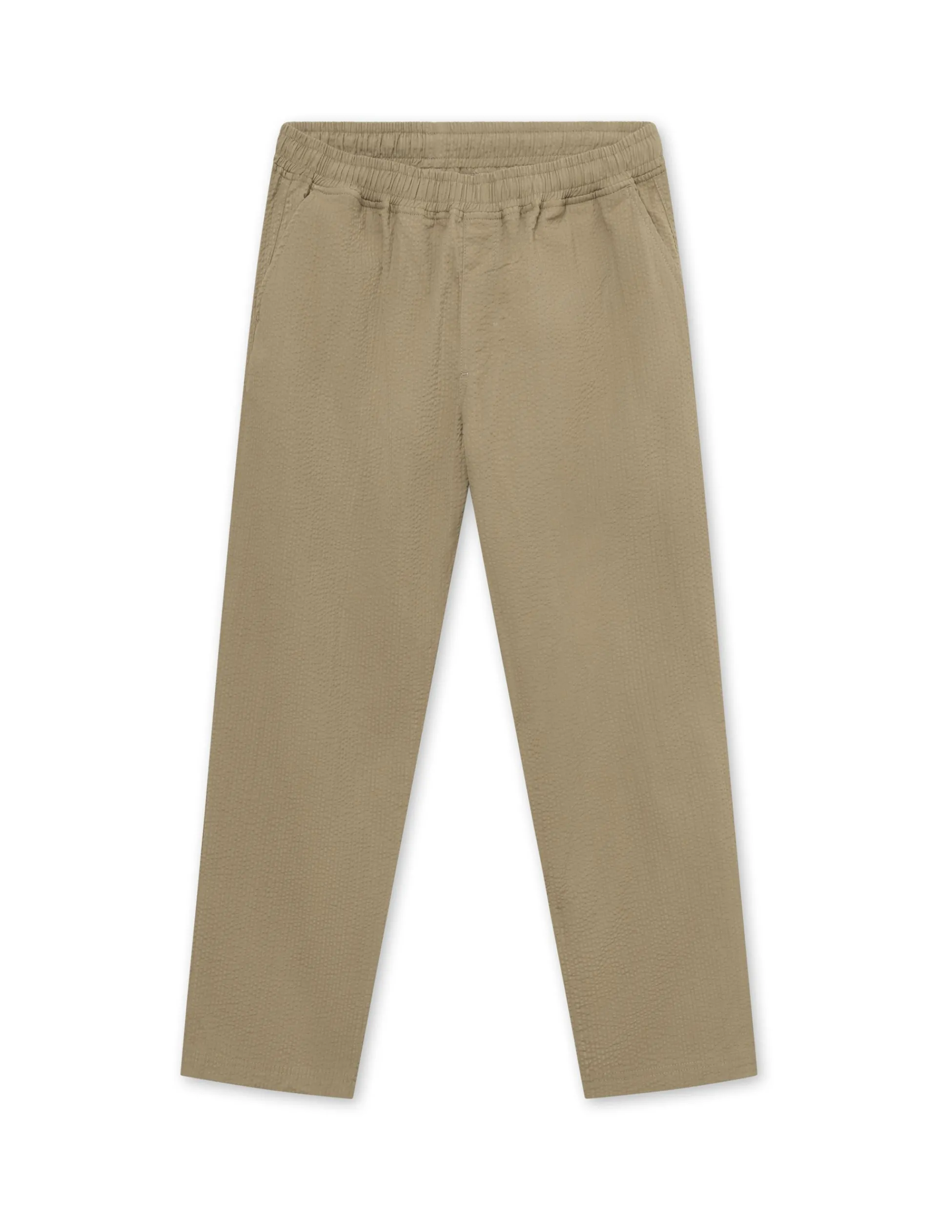 Men Forét Pants-Calm Pants-Olive Seersucker