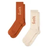 Forét Goods-Camino Socks 2-Pack-Burnt Orange/Cloud
