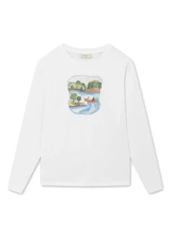 Men Forét T-Shirts-Canoe Longsleeve-White