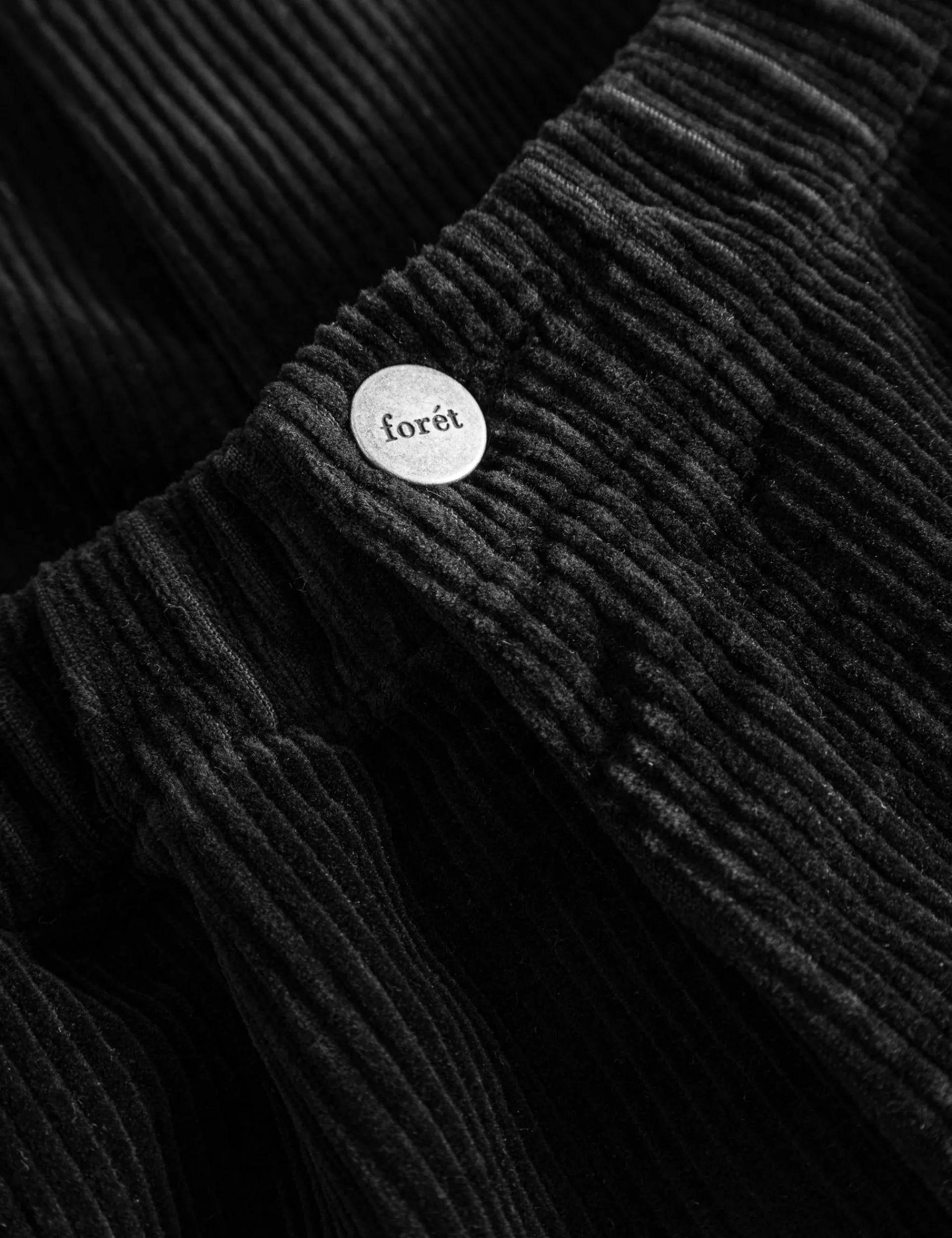 Men Forét Pants-Clay Corduroy Pants-Black