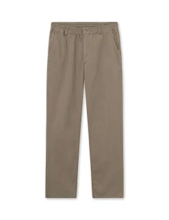 Men Forét Pants-Clay Seersucker Pants-Taupe