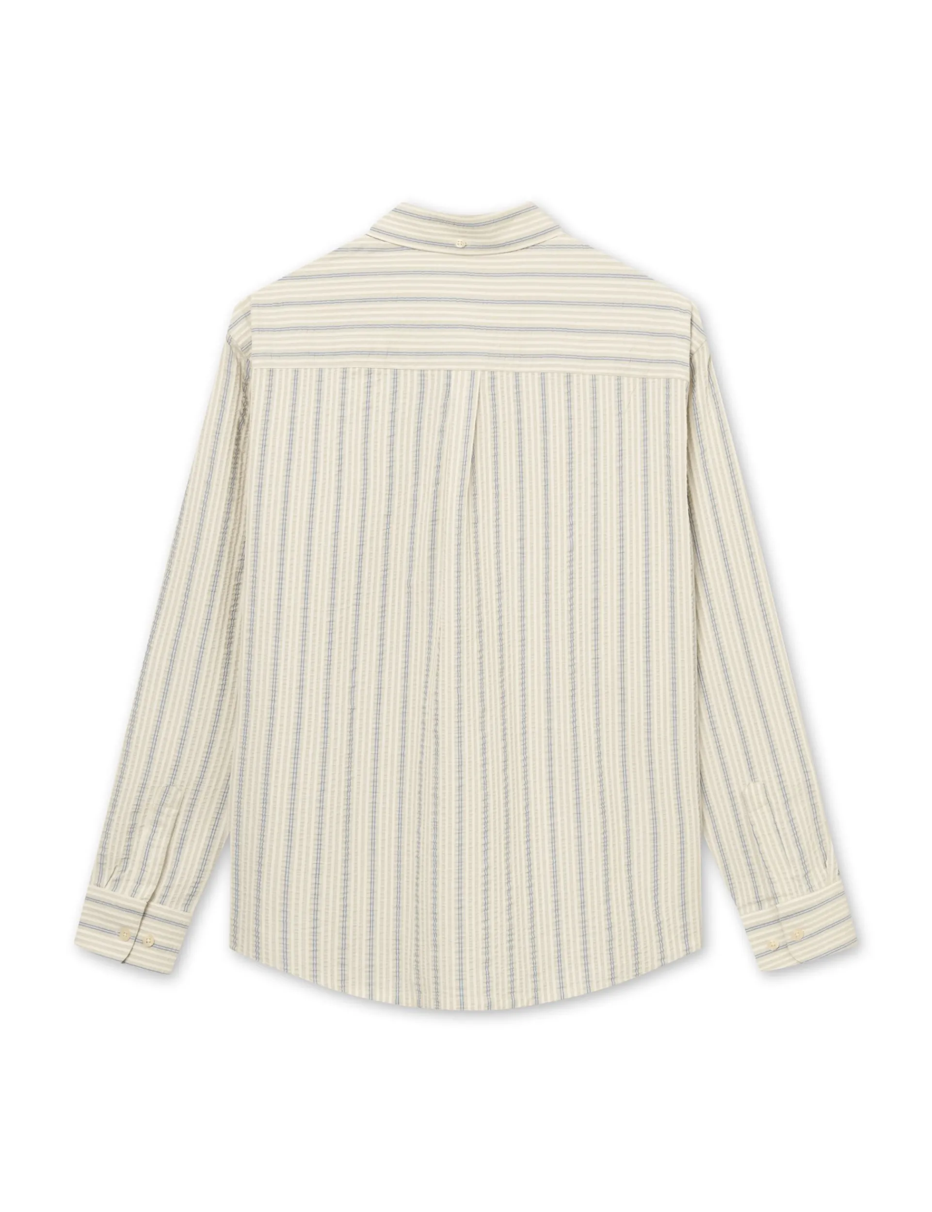 Men Forét Shirts-Crest Dove Shirt-Blue Stripe