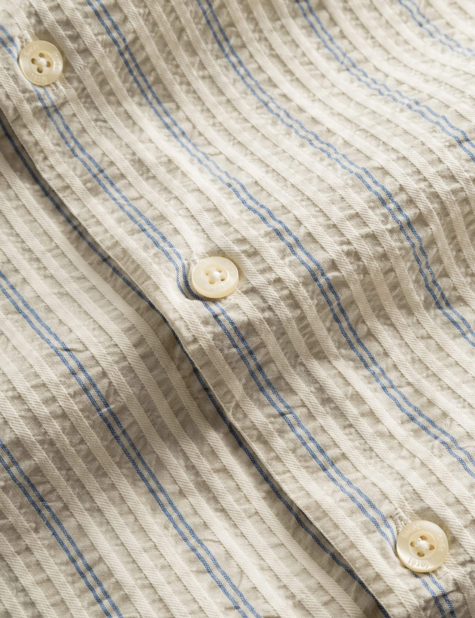 Men Forét Shirts-Crest Dove Shirt-Blue Stripe