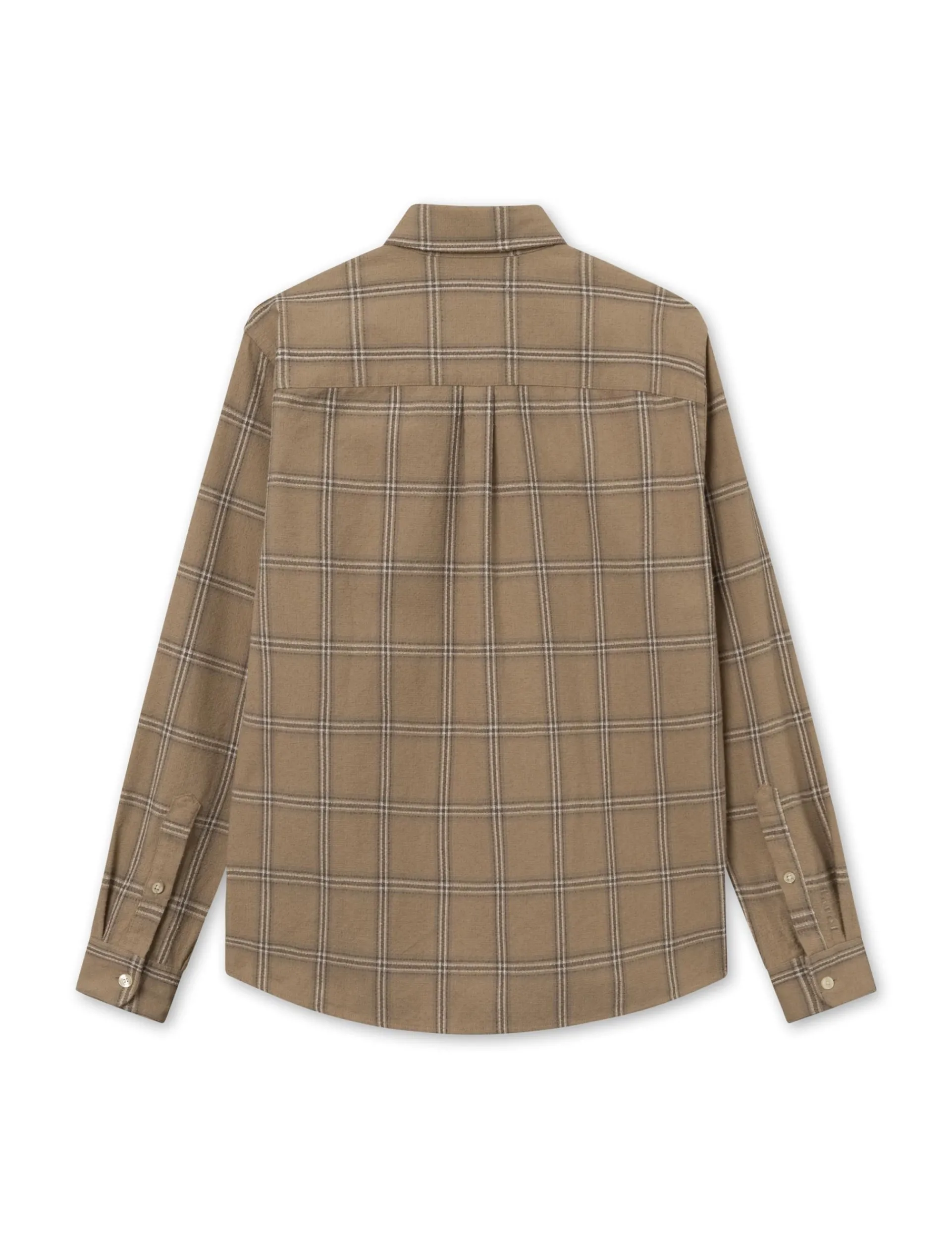 Men Forét Shirts-Fable Check Shirt-Khaki Check