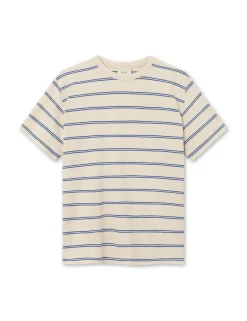 Men Forét T-Shirts-Ferry T-Shirt-Oat/Blue